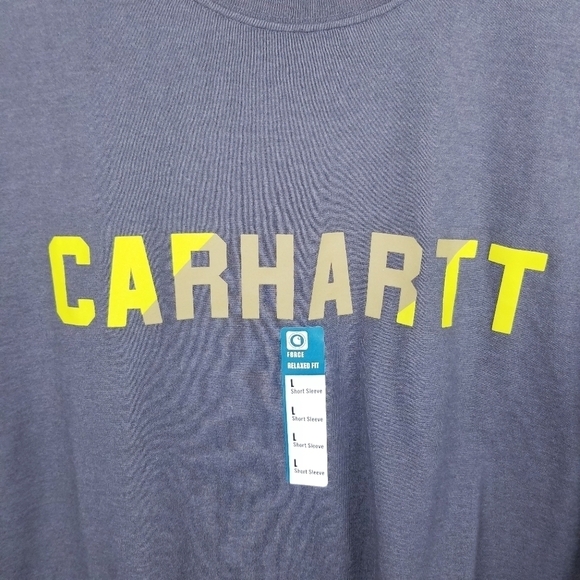 Carhartt Force Relaxed Fit Midweight Short-Sleeve Block Logo Graphic T-Shirt NWT - Picture 7 of 13